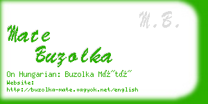 mate buzolka business card